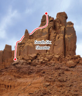 South Six Shooter, Desert Towers Route Photo
